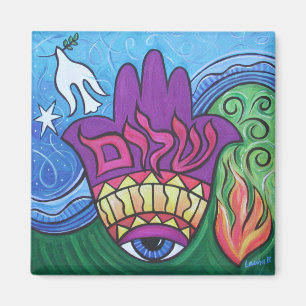 Peace Hamsa Magnet