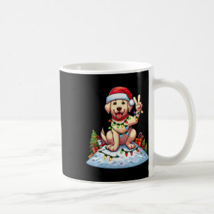 Peace Hand Labrador Retriever Christmas Lights Wom Coffee Mug