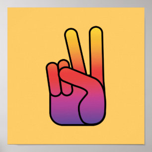 Peace Hand Sign Poster/Print