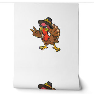 Peace Hand Sign Thankful Turkey Thanksgiving Wallpaper