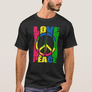 Peace Hand Tie Dye Finger Freedom Hippie Flower Ch T-Shirt