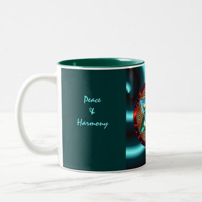 Peace &Harmony, Cin... Two-Tone Coffee Mug (Left)