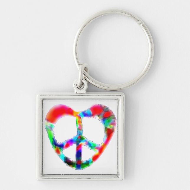 Peace Heart Keychain (Front)