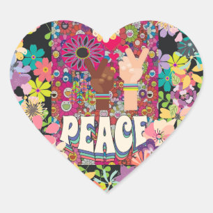 Peace Heart Sticker
