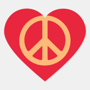 Peace Heart Sticker