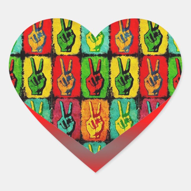 Peace Heart Sticker (Front)