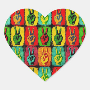 Peace Heart Sticker