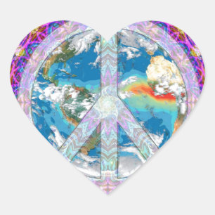 Peace Heart Sticker
