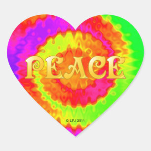 Peace Heart Stickers