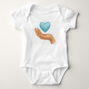 Peace Held in Hand Baby Bodysuit