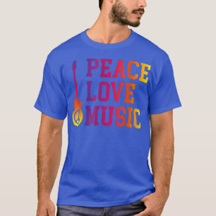 PEACE HIPPIE GUITAR, MUSIC LOVERS T-Shirt