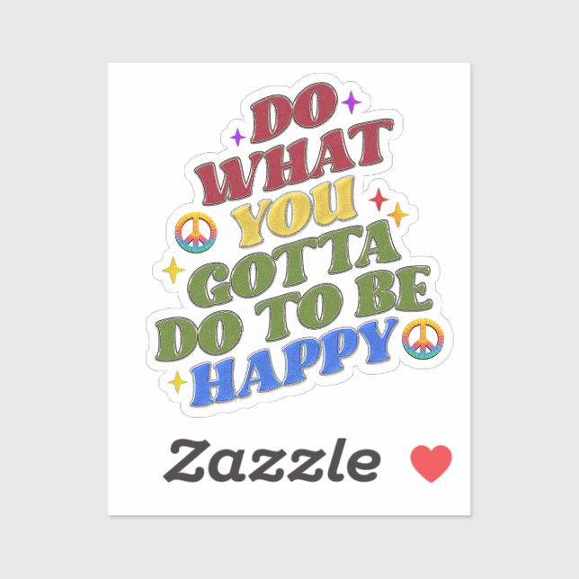 Peace Hippie Happy Encouragement Positivity  (Sheet)