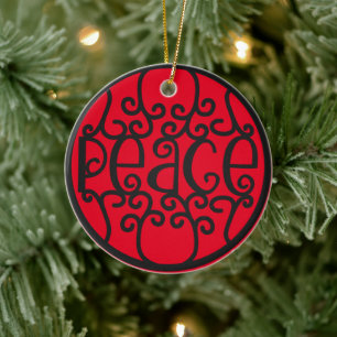 Peace Holiday Christmas Tree Ornament