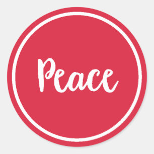 Peace   Holiday Classic Round Sticker