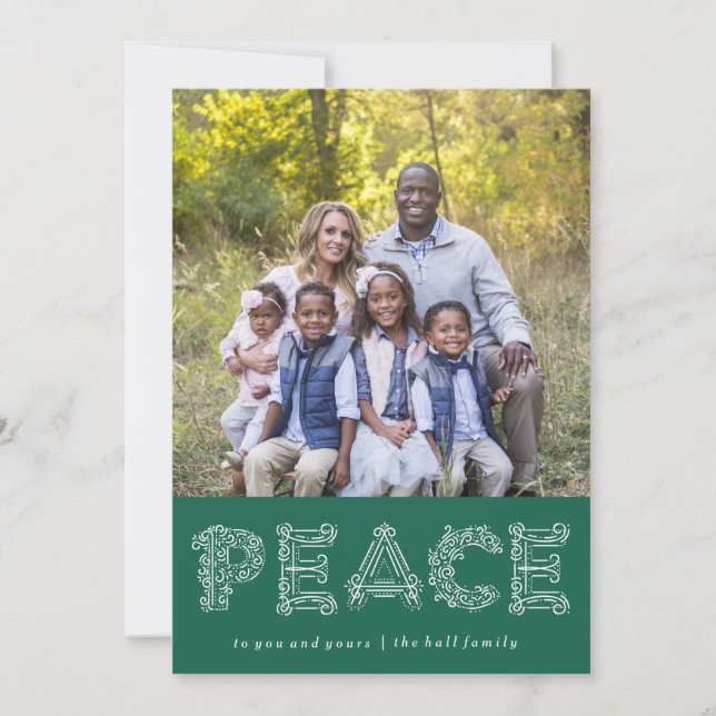 Peace Holiday Photo Card (Front)