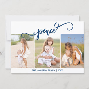 Peace Holiday Photo Collage Carte de vacances