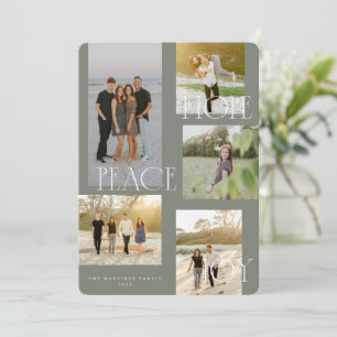 Peace Hope Joy Christmas Card
