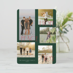 Peace Hope Joy Christmas Card