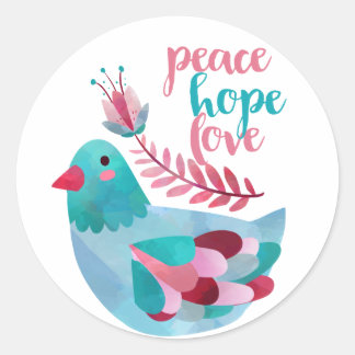 Peace, Hope, Love sticker