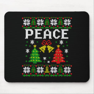 Peace I Come In Peace Couple Matching Ugly Christm Mouse Pad