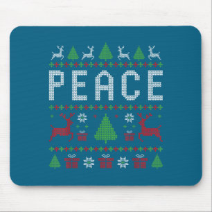 Peace I Come In Peace Couple Matching Ugly Christm Mouse Pad