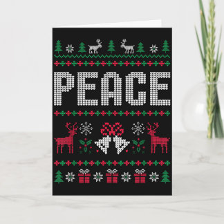 Peace I Come In Peace Matching Couple Ugly Merry C Card