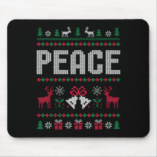 Peace I Come In Peace Matching Couple Ugly Merry C Mouse Pad