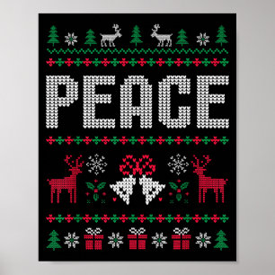 Peace I Come In Peace Matching Couple Ugly Merry C Poster