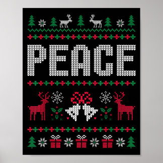 Peace I Come In Peace Matching Couple Ugly Merry C Poster