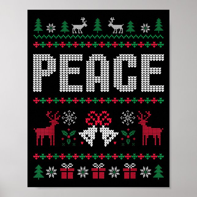 Peace I Come In Peace Matching Couple Ugly Merry C Poster (Front)
