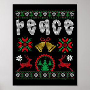 Peace - I Come In Peace Ugly Christmas Couple Matc Poster
