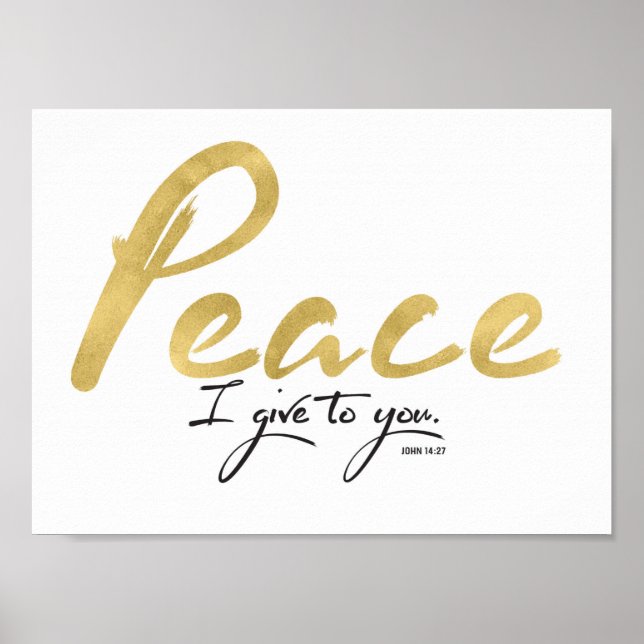 Peace I give to you Art Print (Front)
