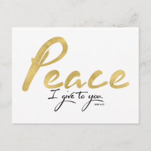 Peace I give to you postcard