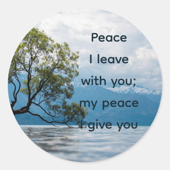 Peace I leave with you; my peace  Bible Scripture Classic Round Sticker (Front)