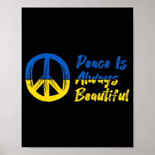 Peace I Stand With Ukraine Support  Poster