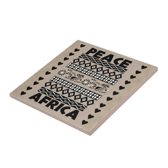 Peace In Africa Tile (Side)