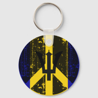 Peace In Barbados Keychain