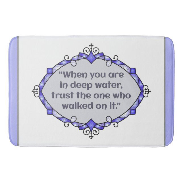 Peace in deep waters bath mat (Front)