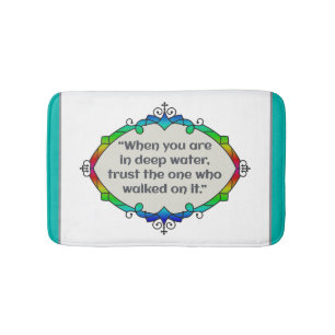 Peace in deep waters bath mat