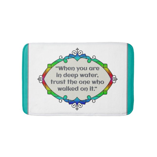 Peace in deep waters bath mat (Front)