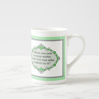 Peace in deep waters bone china mug