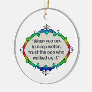 Peace in deep waters ceramic ornament