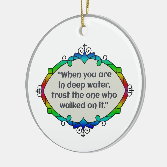 Peace in deep waters ceramic ornament (Left)