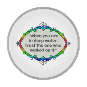 Peace in deep waters cutting board