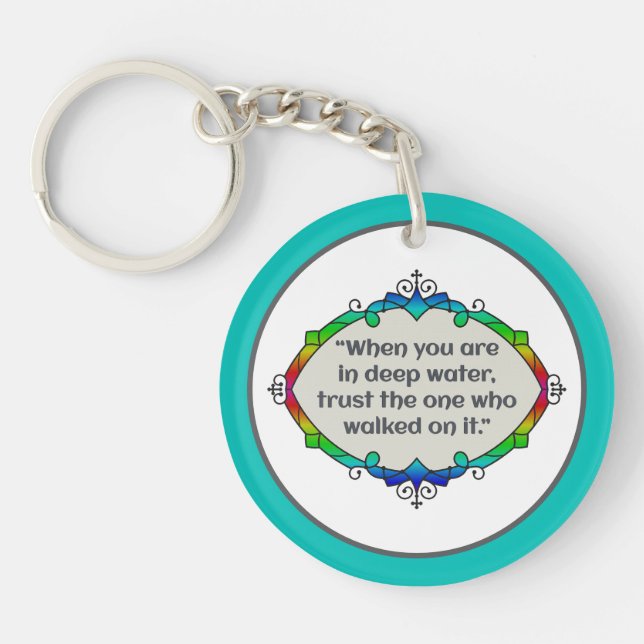 Peace in deep waters keychain (Front)