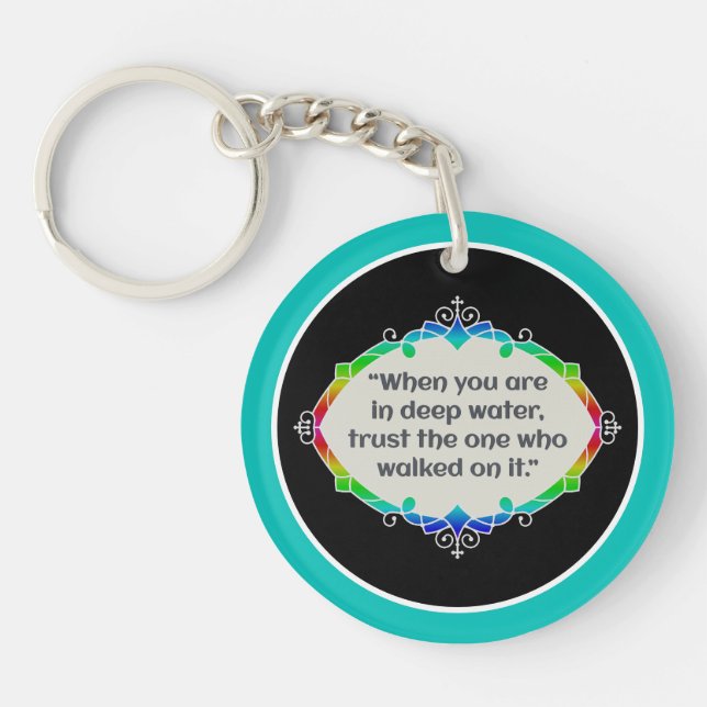 Peace in deep waters keychain (Front)