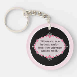 Peace in deep waters keychain