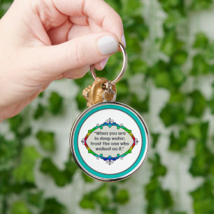 Peace in deep waters keychain