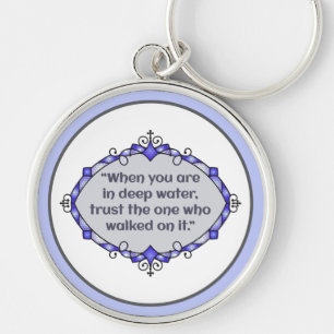 Peace in deep waters keychain
