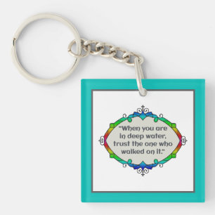 Peace in deep waters keychain